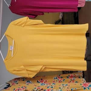 LuLaRoe "Olive" top in Golden yellow